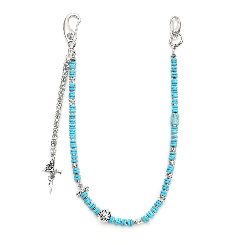 Women Accessories Pk - Boho Punk Jeans-Kette Handgefertigte Perlen-Taillenkette Unisex