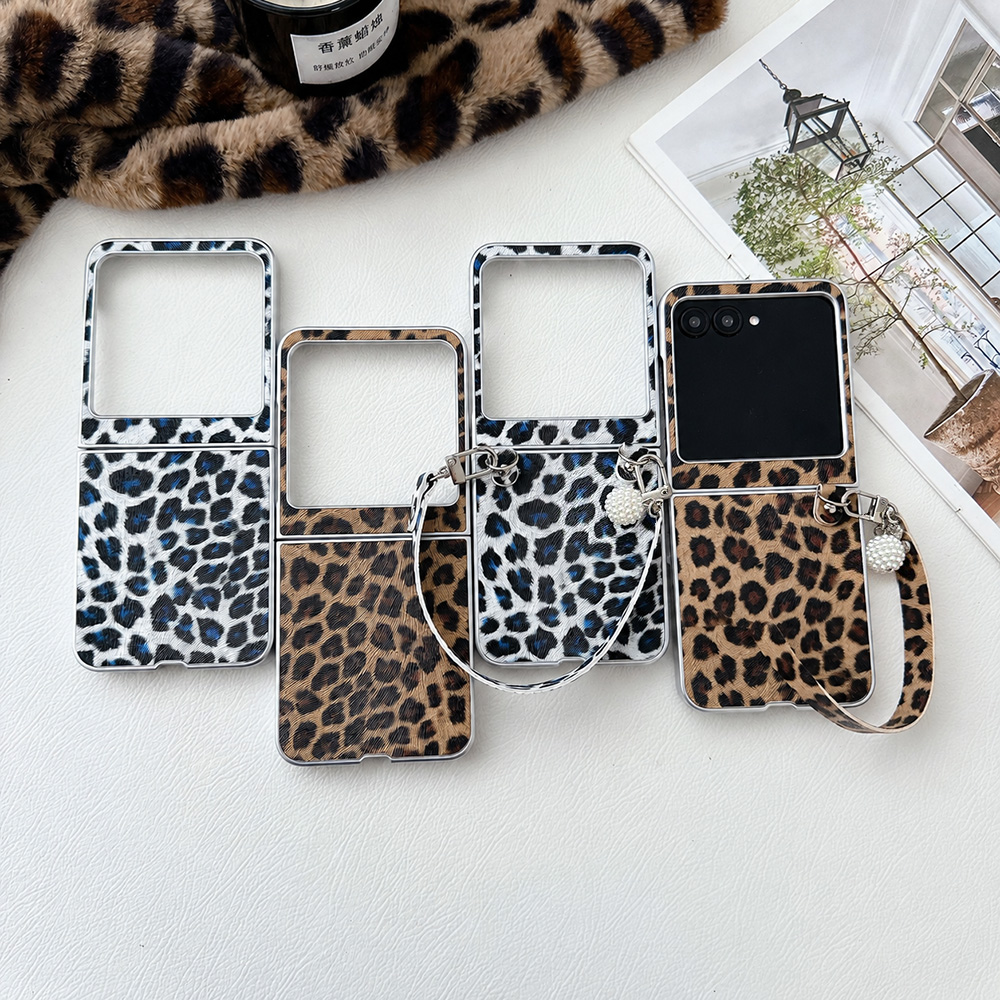 Women'S Vintage Accessories - Leopardenmuster Klappbare Handyhülle für Motorola Razr