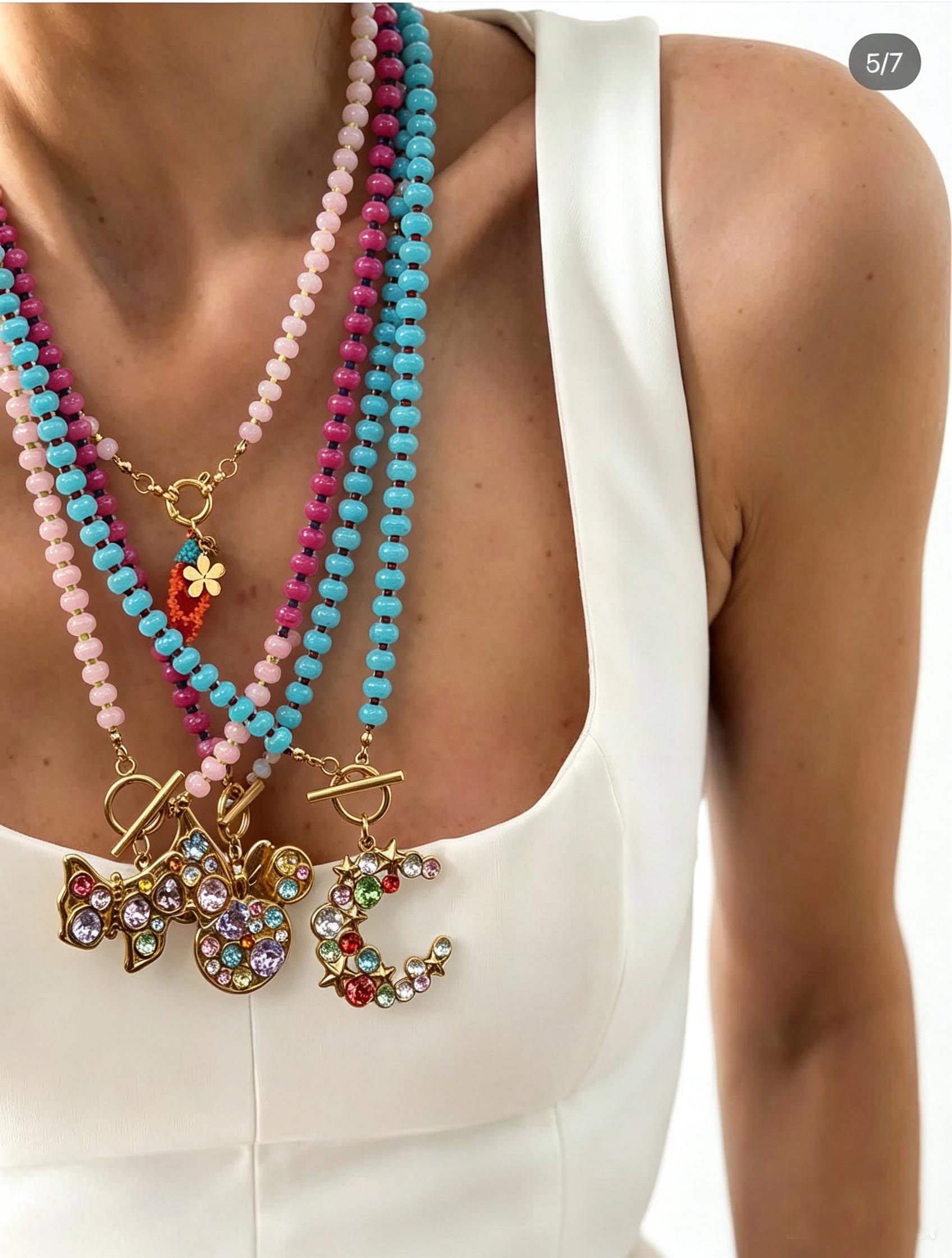 Women'S Accessories Trends 2026 - Handgefertigte Bohemian-Style Perlenkette Sommer 2026 Farbenfroher