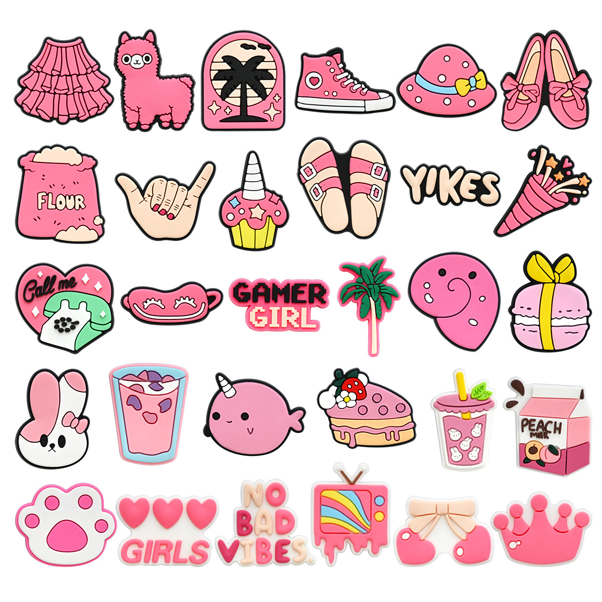 Women'S Accessories Crocs - Niedliche rosa Schuh-Charms, Dekoration für Crocs