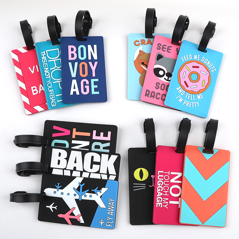 Women Accessories Name - 1pc Cartoon Tier PVC Gepäck Tag