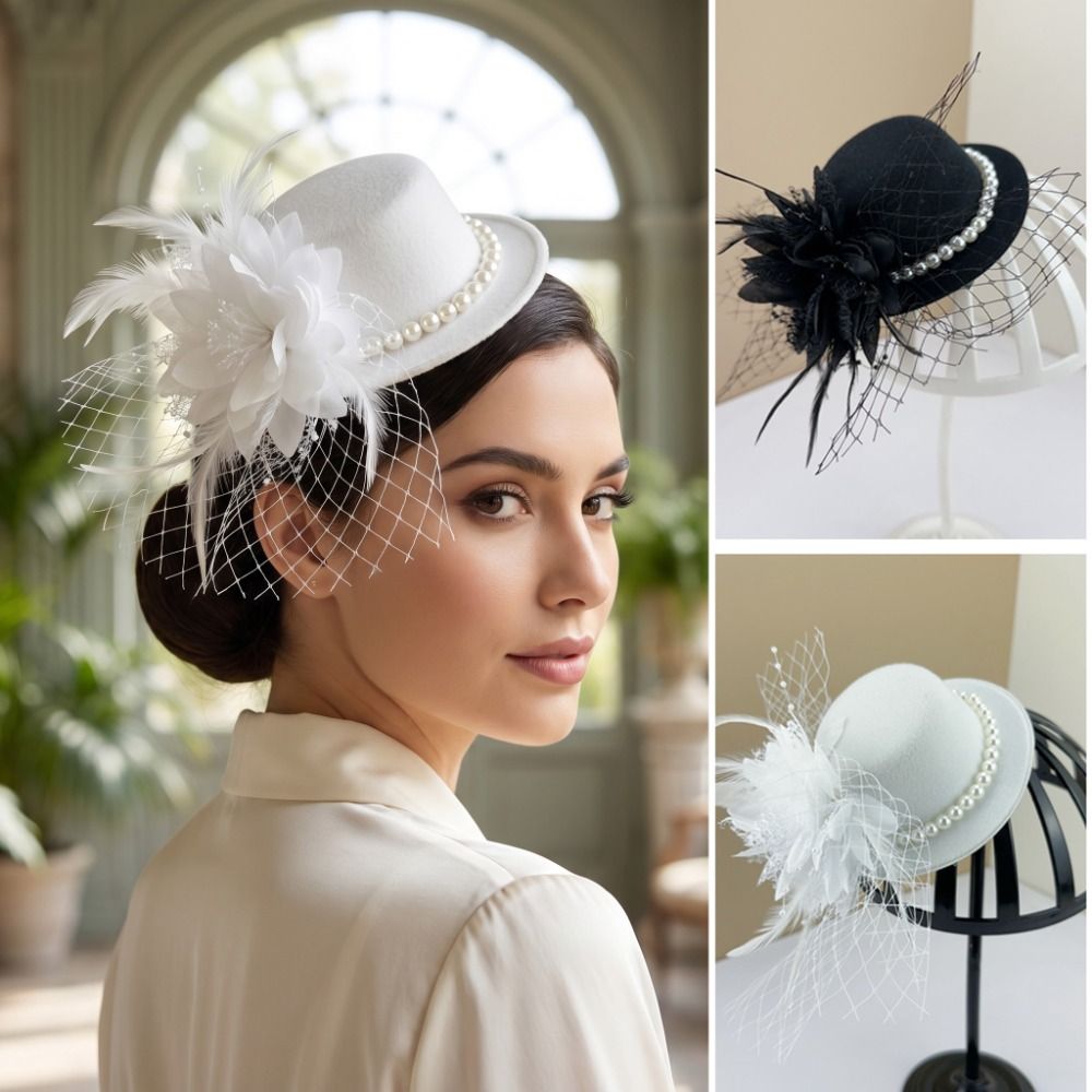 Women'S Accessories In The 1920S - Retro Exquisiter Vintage Fascinator Hut Perlenblumen