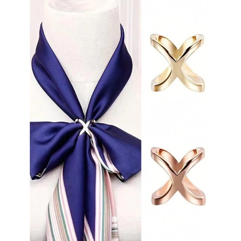 Women Accessories Holder - Neuer Kreuz-Schalclip X-Form Metallbroschen für Damen