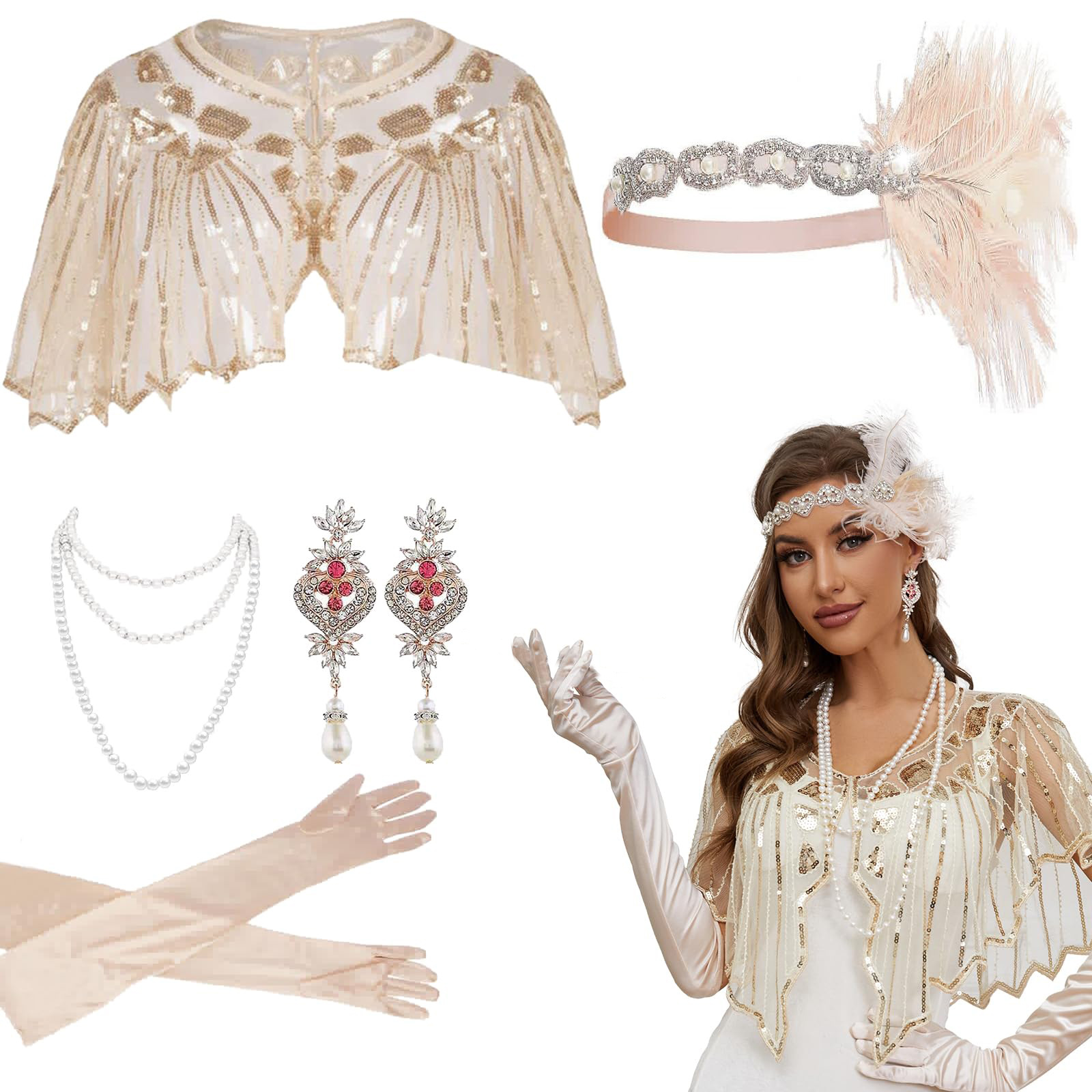 Women'S Accessories In The 1920S - 1920er Jahre Gatsby Party Hochzeit Feder