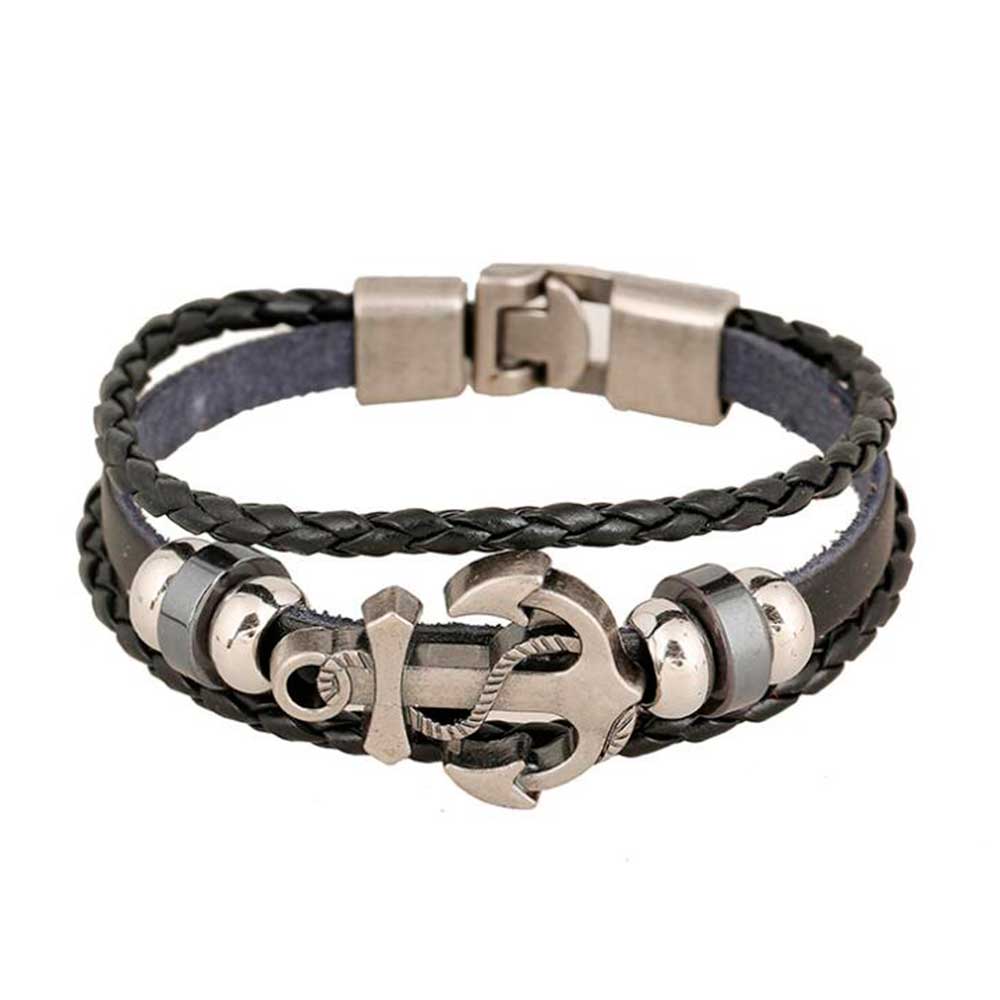Women Accessories Pk - Multi Layered Vintage Leder Seil Armbänder