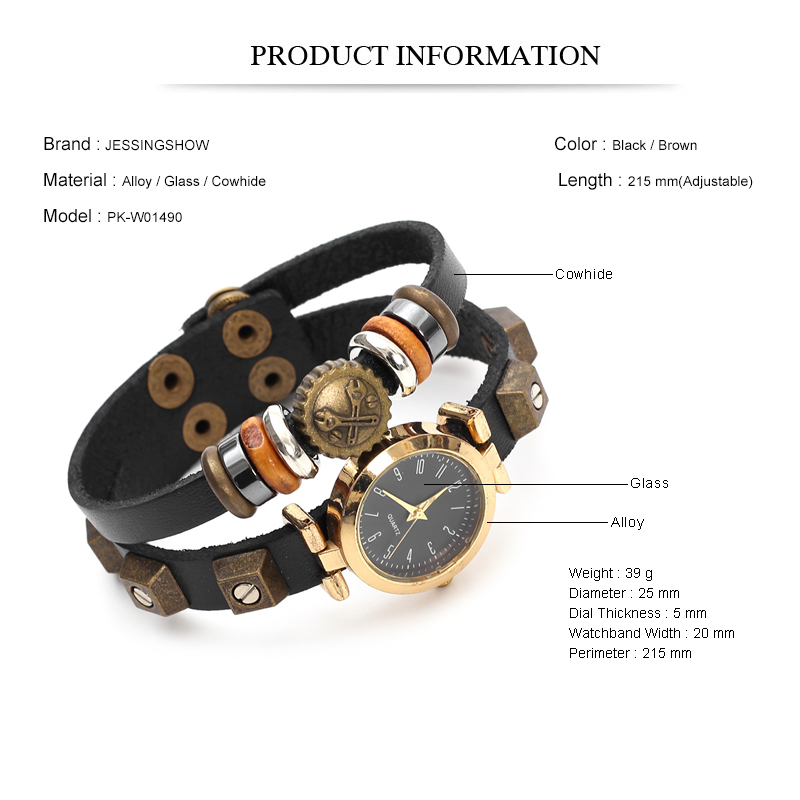Quarzuhr im Punk-Stil, handgef – Women Accessories Pk Bewertung und Preis