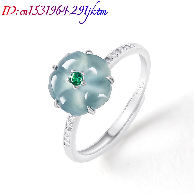 Blaue Burmesische Jadeit-Blume – Women Accessories Gift Bewertung und Preis
