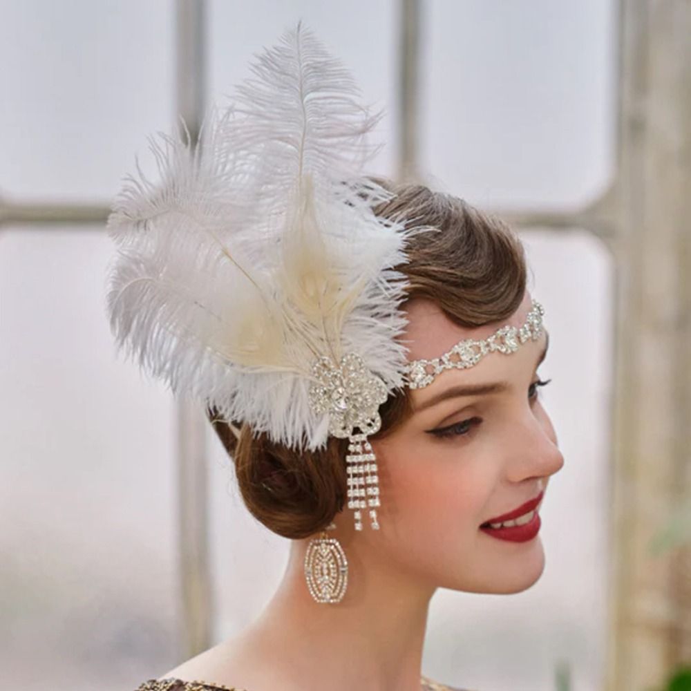 Vintage Feder-Stirnband mit Pa – Women'S Accessories In The 1920S Bewertung und Preis