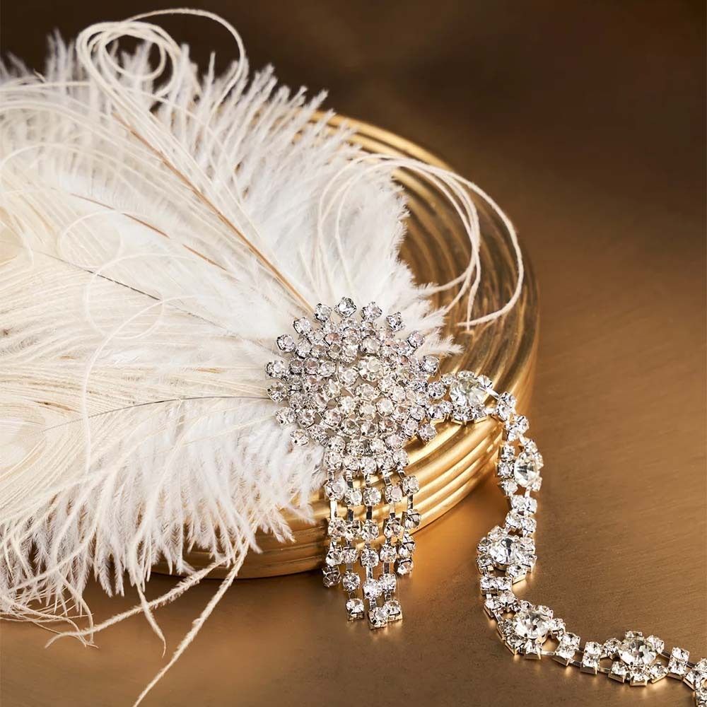 Vintage Feder-Stirnband mit Pa – Women'S Accessories In The 1920S Bewertung und Preis