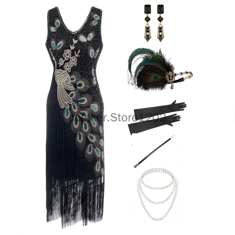 1920er Jahre Flapper-Kleid mit – Women'S Accessories In The 1920S Bewertung und Preis