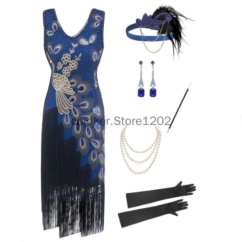 1920er Jahre Flapper-Kleid mit – Women'S Accessories In The 1920S Bewertung und Preis