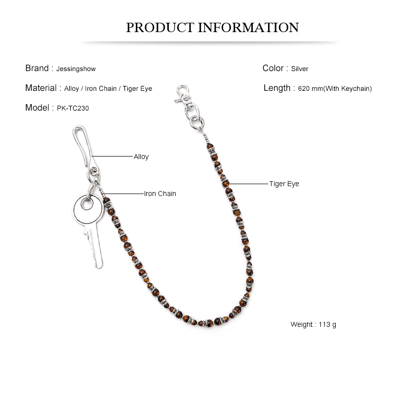 Hip-Hop Punk Tigerauge Perlen- – Women Accessories Pk Bewertung und Preis